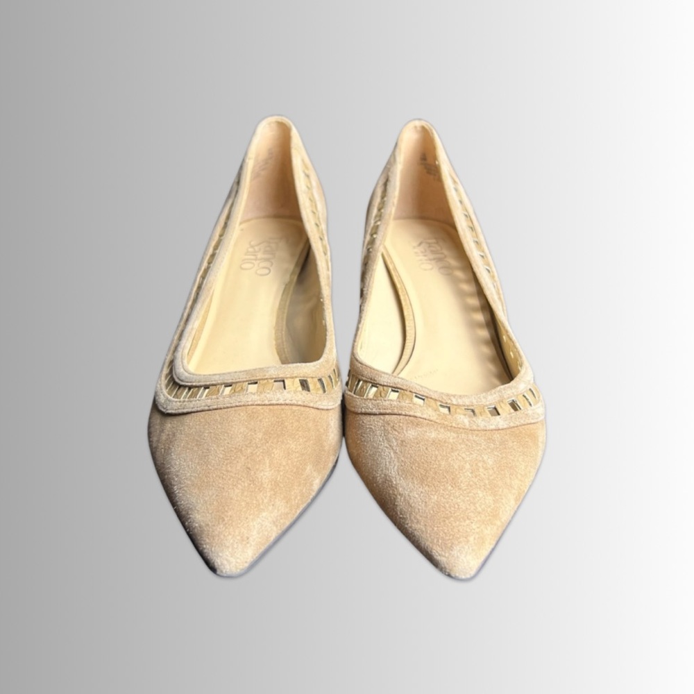 Franco Sarto Nude Diane LP Leather Upper 2.5” Heel Cut Out Heels, Size 8 - Picture 4 of 9